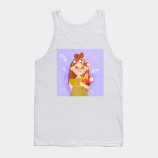 Fairy Floral Aesthetic Illustration Tank Top